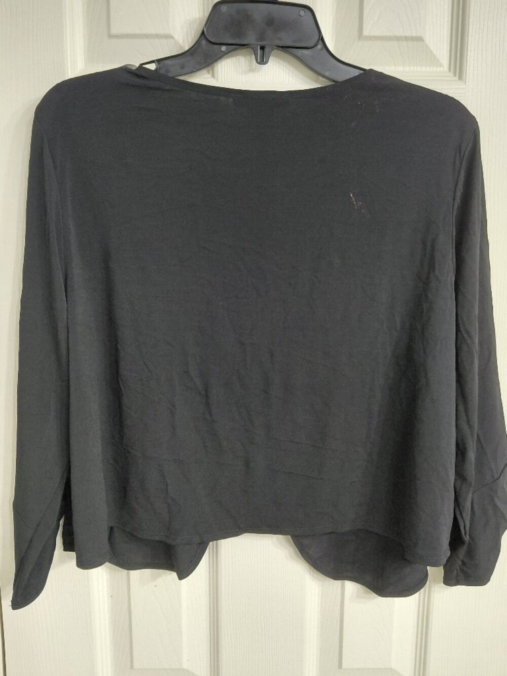 Black Ruffle Cardigan - Picture 2 of 3